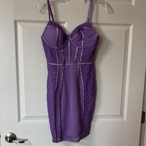Entry Purple Bodycon Mini Dress size Small NWT